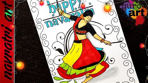 And when it comes to celebration, festivals offer something for everyone. Navratri card, Navratri drawing, Indian festivals drawing ...