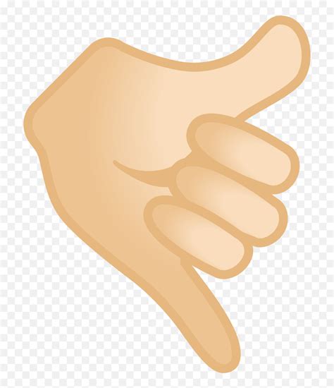 Call Me Hand Light Skin Tone Icon Noto Emoji People Sign Language