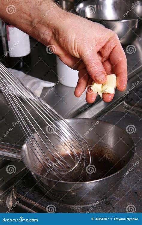 Chef Preparing Sauce Stock Image Image Of Butter Dairy 4684307