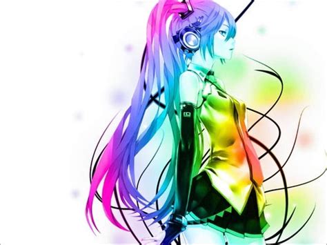 Dj S3rl Rainbow Girl Versión Original Anime Anime Arte Fondo De