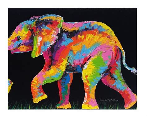 Elephant Painting On Canvas Elefant Malen Elefant Leinwandmalerei