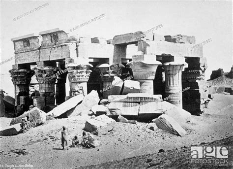 Kom Ombo Egypt 1878 Photograph Of The Ancient Egyptian Temple Of Kom Ombo By Pascal Sebah Who