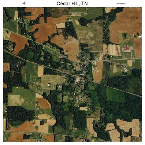 Aerial Photography Map Of Cedar Hill Tn Tennessee
