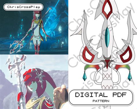 Legend Of Zelda Breath Of The Wild Mipha Lightscale Trident Etsy