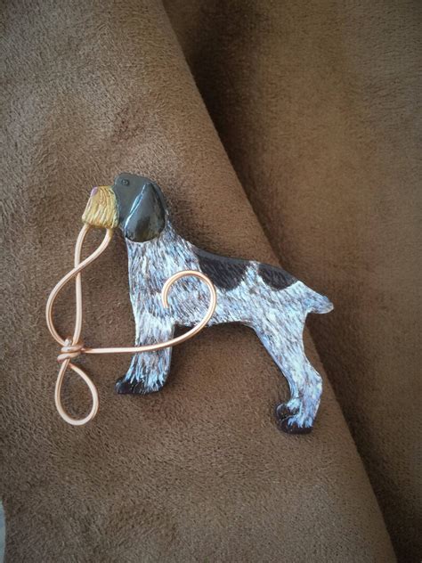 German Wirehaired Pointer Dog Pin Etsy