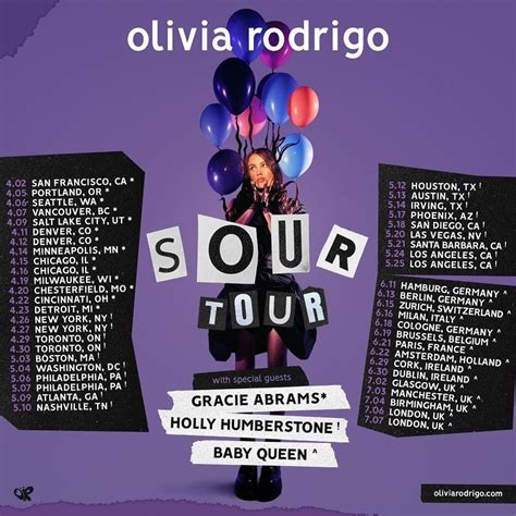 Olivia Rodrigo Sour Tour Setlist Lyrics Genius Lyrics