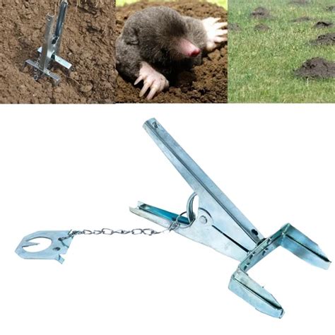 Multifunction Galvanised Mole Trap Control Durable Claw Easy Setup