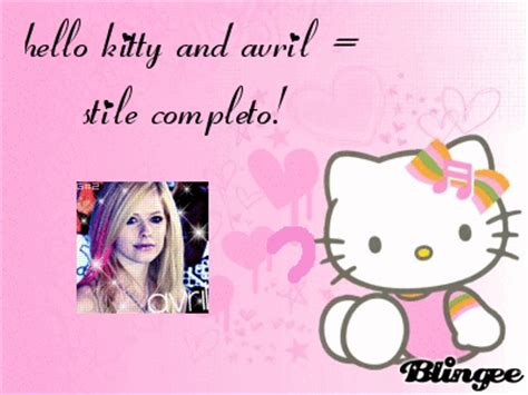But a rep for the singer told mtv news that it was posted prematurely and removed until the video was set to go live the following day. hello kitty + avril lavigne Picture #100789173 | Blingee.com