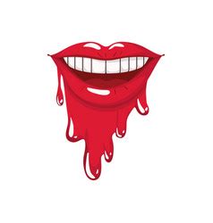 Dripping Lips Vector Images Over