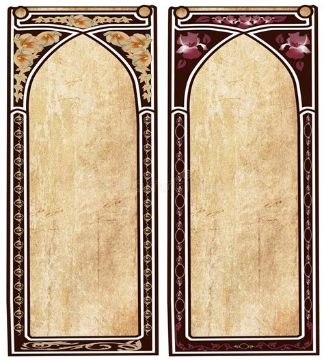 Two Art Nouveau Frames Stock Illustration Image Of Retro 21824541