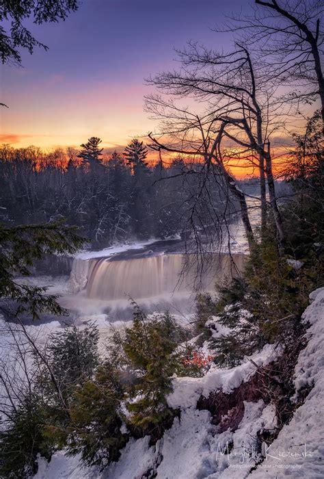 Tahquamenon Falls A Wintry Landscape From Northern