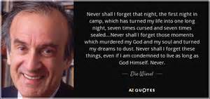 Night Quotes Elie Wiesel I Shall Never Forget