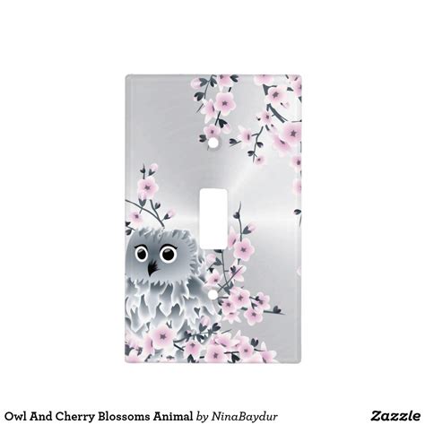 Owl And Cherry Blossoms Animal Light Switch Cover Zazzle Light