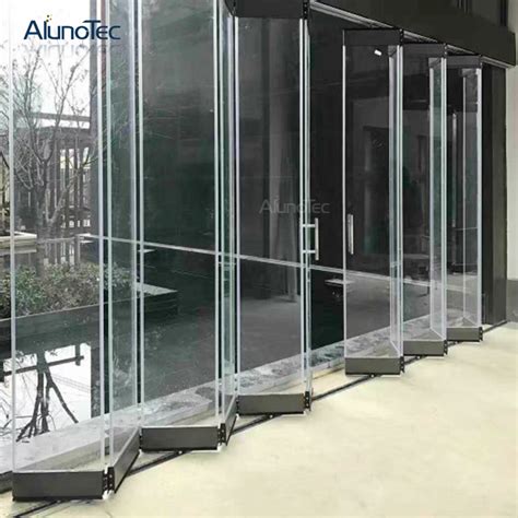 Interior Or Exterior Easy Maintenance Floating Glass Bi Folding Door