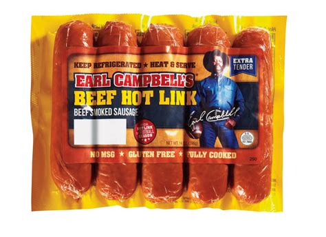 Earl Campbell S Beef Hot Links Shop Sausage At H E B