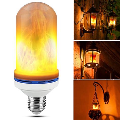 E26 Led Flame Bulb Flickering Flame Effect Simulated Flame