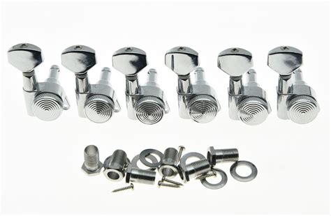 Chrome Korea Made 6 Right Handed Inline Locking Tuning Keys Guitar Tuners Pegs Machine Heads In