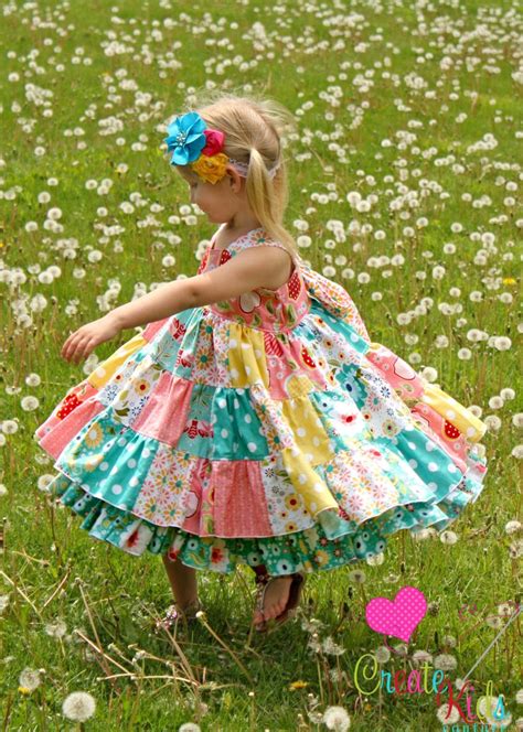 Tiffany S Sweetheart Patchwork Twirly Dress Pdf Pattern Sizes 6 12 Months To Size 8 Little