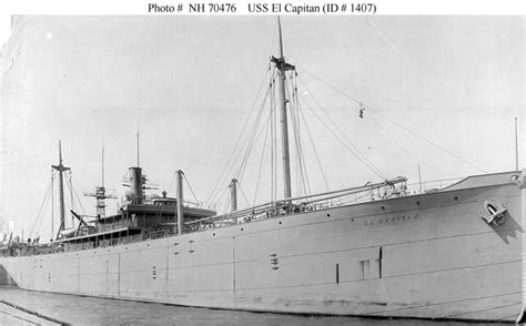 Civilian Ships El Capitan Freighter 1917