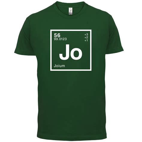 Jo Periodic Element Mens T Shirt Geeky Chemistry 13 Colours Ebay