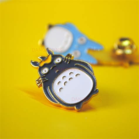 5 Totoro Themed Hard Enamel Pins Etsy