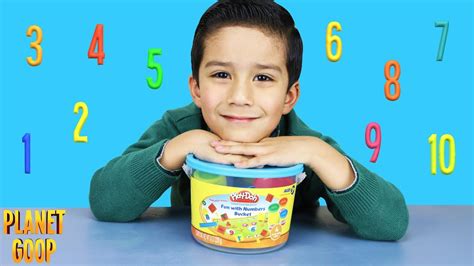 Play Doh Fun With Numbers Learning Bucket Planet Goop Youtube Kids