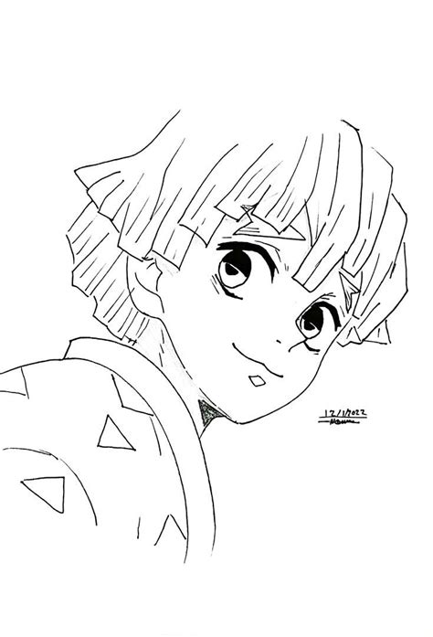 Zenitsu Girly Drawings Anime Character Drawing Easy Drawings