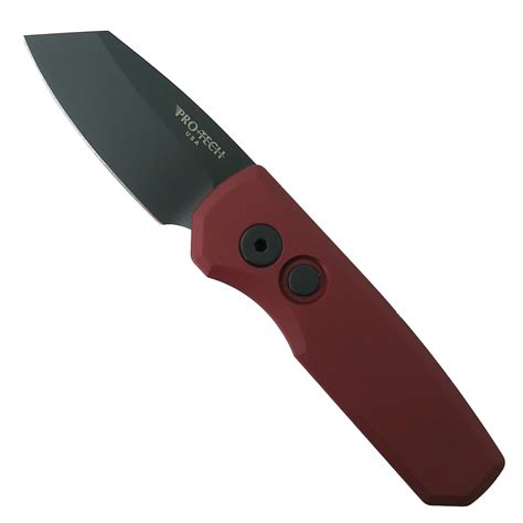 Pro Tech Red Runt 5 Auto Knife Reverse Tanto Dlc Magnacut Blade Bladeops
