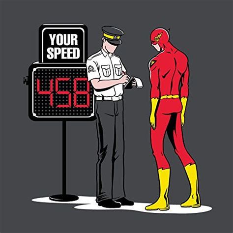 Speed Trap Funny Parody Super Hero Getting Speeding Ticket 18x18