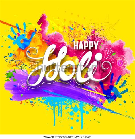 Illustration Abstract Colorful Happy Holi Background Stock Vector