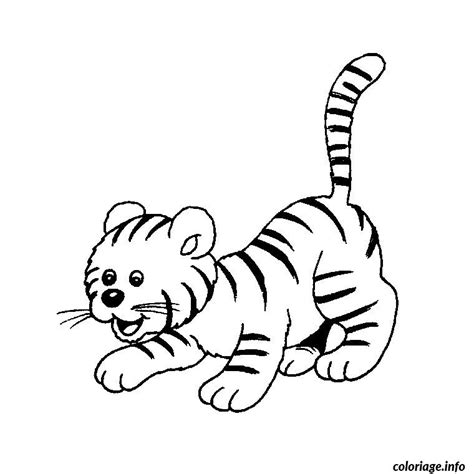 Coloriage Bebe Tigre Dessin Animaux Imprimer