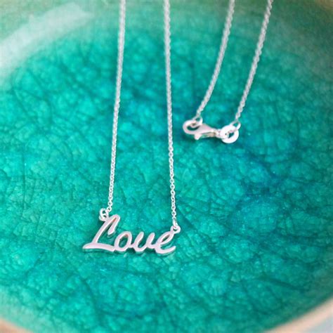 Sterling Silver Love Necklace By Dizzy