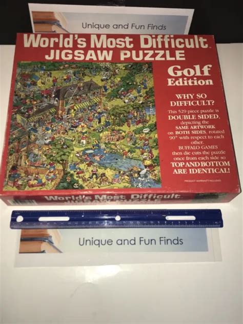 Worlds Most Difficult Jigsaw Puzzle Golf Edition 529pc Double Sided