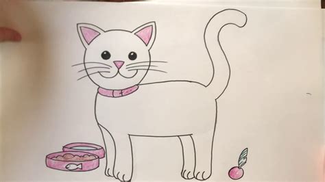 How To Draw An Easy Cat For Kids Youtube