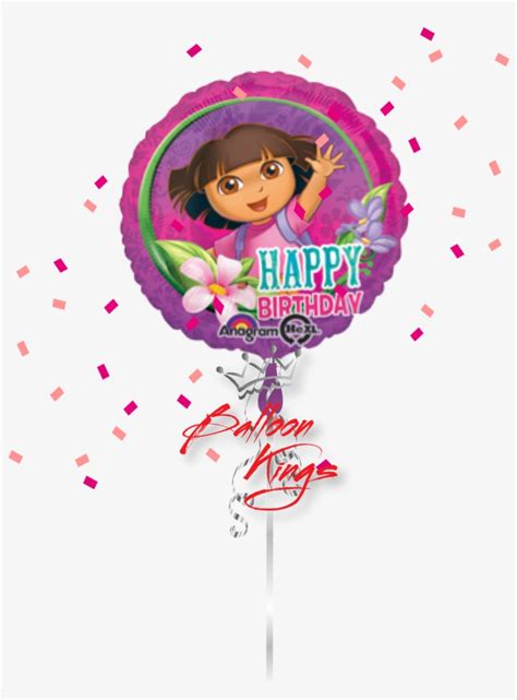 Dora The Explorer Round Happy Birthday Dora Cartoon Transparent Png