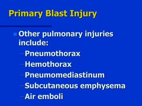 Ppt Medical Aspects Of Blast Injuries Powerpoint Presentation Free