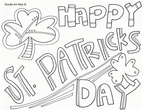Showing 12 coloring pages related to st patrick. St. Patricks Day Coloring Pages - Doodle Art Alley
