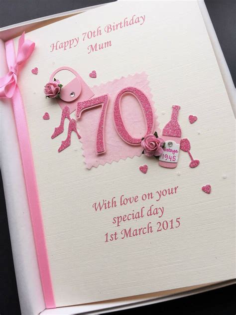 70th Birthday Card For Women Personalised Handmade T