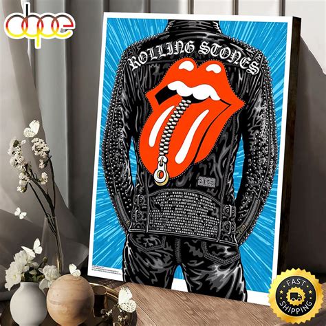 Rolling Stones Sixty Tour Color 2022 2023 Poster Canvas