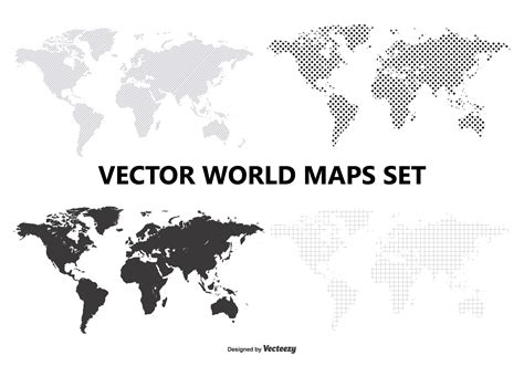 Vector World Map Set 112304 Vector Art At Vecteezy