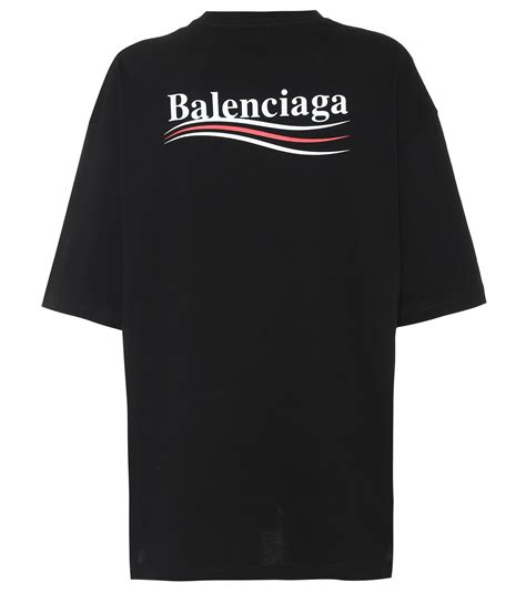 Balenciaga Logo Cotton T Shirt In Black Lyst