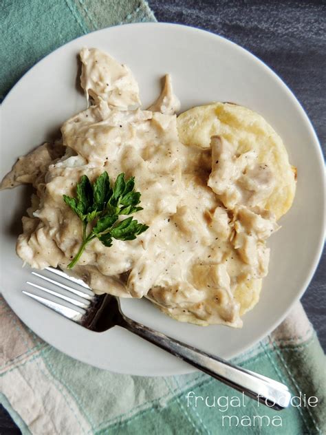 Frugal Foodie Mama Creamed Turkey Over Biscuits