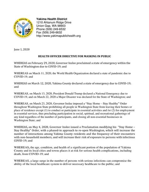 Yakima Health District mask directive | | yakimaherald.com