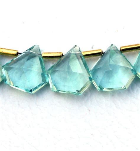 10 Pieces Aquamarine Quartz Gemstone Drilled Gemstone Top Etsy