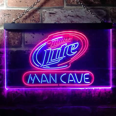 Miller Lite Man Cave Led Neon Sign Neon Sign Led Sign Shop