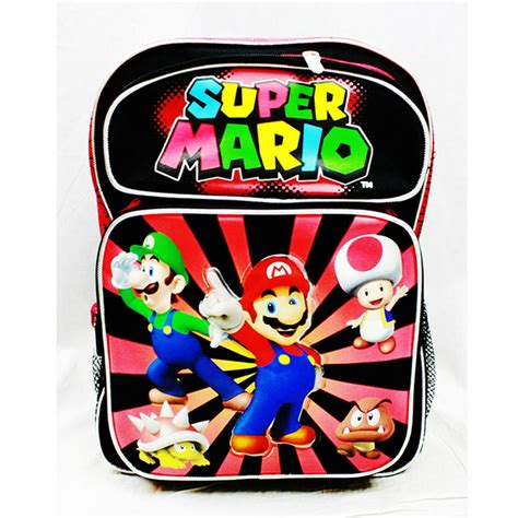 Super Mario Bros Medium Backpack Nintendo Super Mario Blackandred
