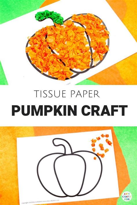 Tissue Paper Pumpkin Craft Paper Pumpkin Craft Easy Halloween Crafts