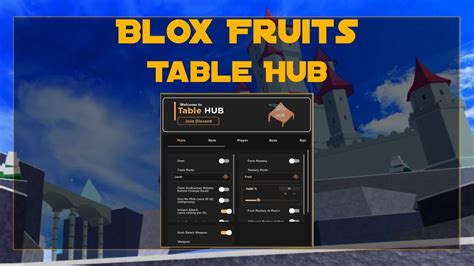 Blox Fruits Table Hub Auto Farm More Youtube