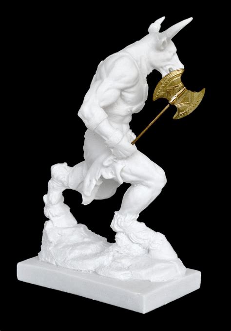 Minotaur Alabaster Statue Mythical Creature Minoan Etsy Mythical