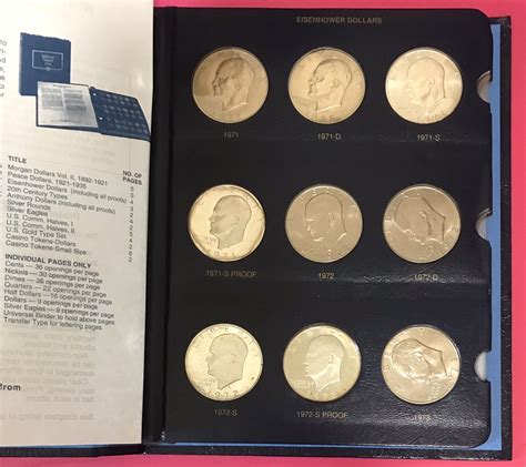 Complete Eisenhower Dollar Collection In Whitman Classic Album 1262